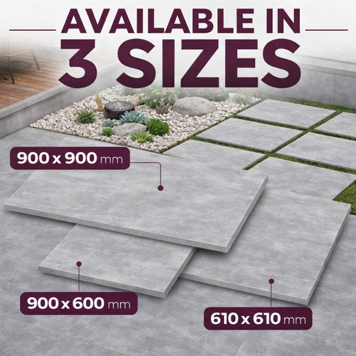 Porcelain paving slabs light - paving,