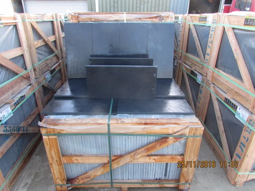 Black slate paving patio - paving,