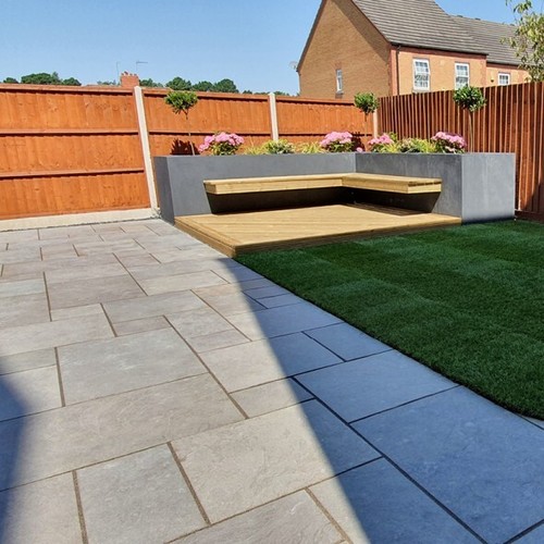 Dove grey limestone mix - mix, sizes
