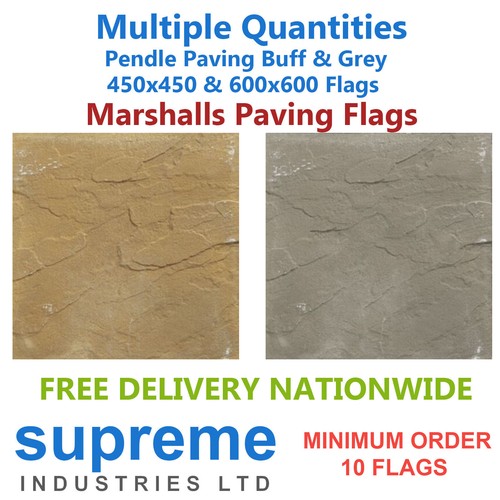 Pendle riven paving - paving, buff